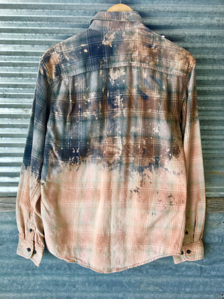 hand distressed flannel