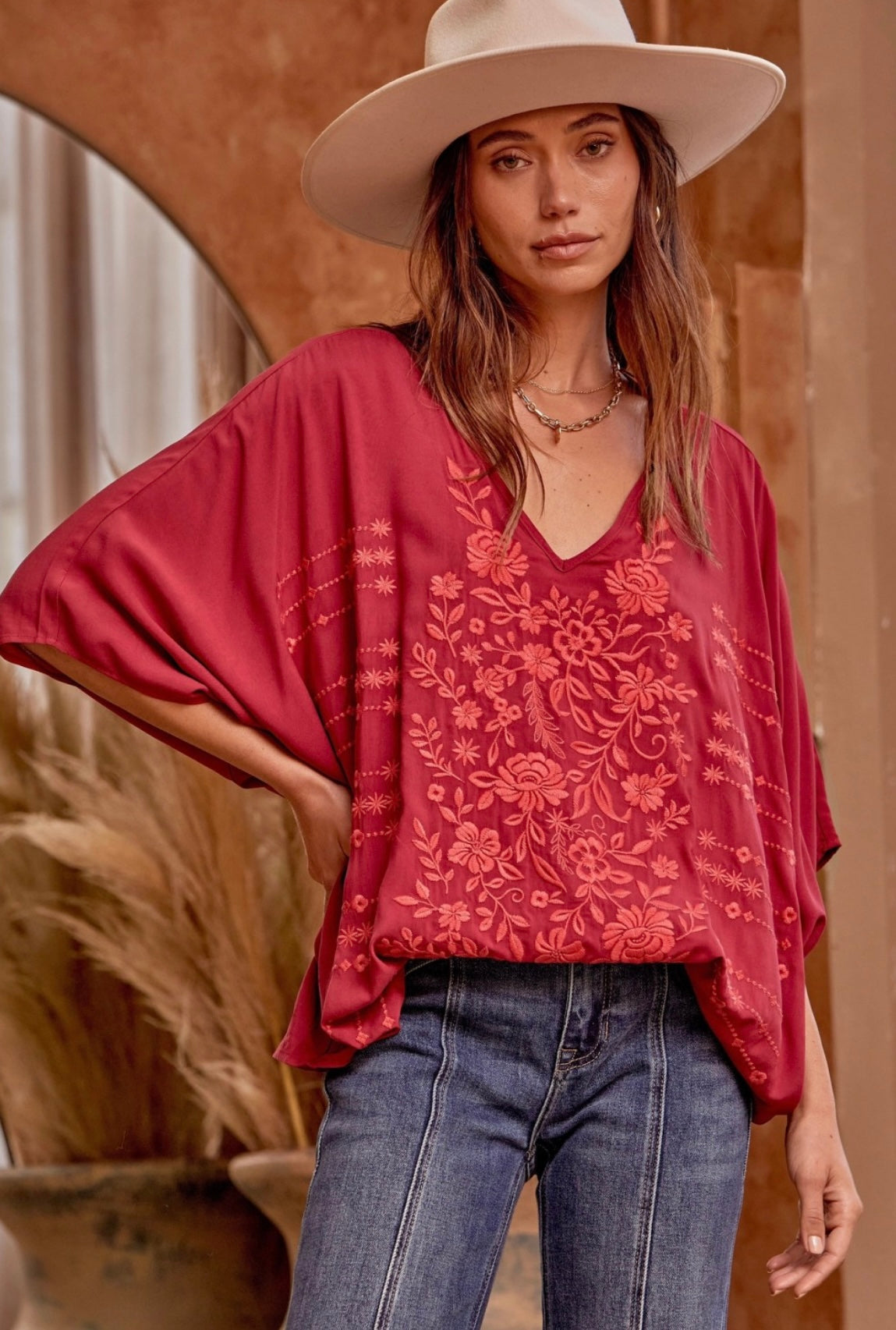 ruby poncho blouse