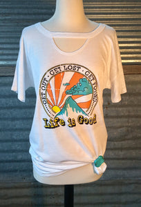 "life is good" graphic tee