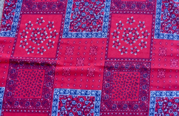 chiffon bandanna scarf - red or navy red