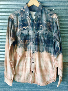 hand distressed flannel m