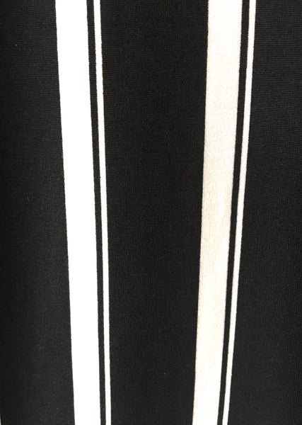 black & white striped bell bottoms