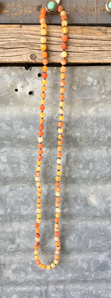 orange stone necklace