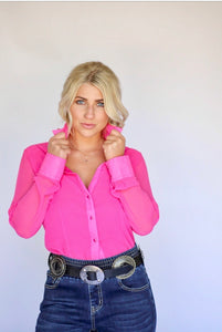 hot pink sophia blouse xl