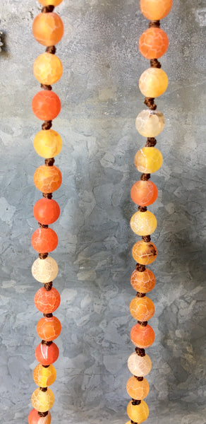orange stone necklace