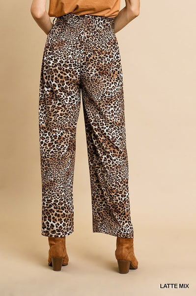 cheetah high waist pants