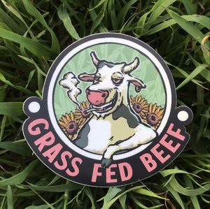 grass fed beef sticker